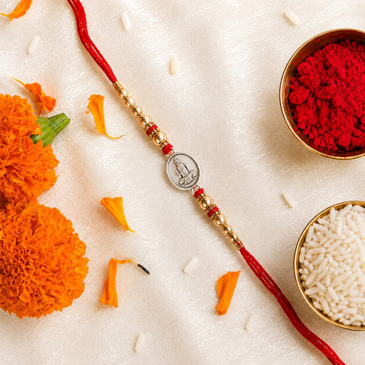 Shivling Silver Rakhi-925 Sterling Silver