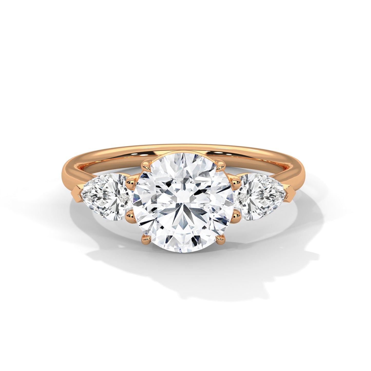 Classic Three Stone Moissanite Solitaire Ring