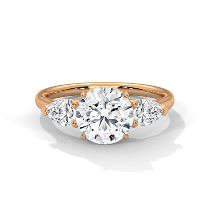 Classic Three Stone Moissanite Solitaire Ring