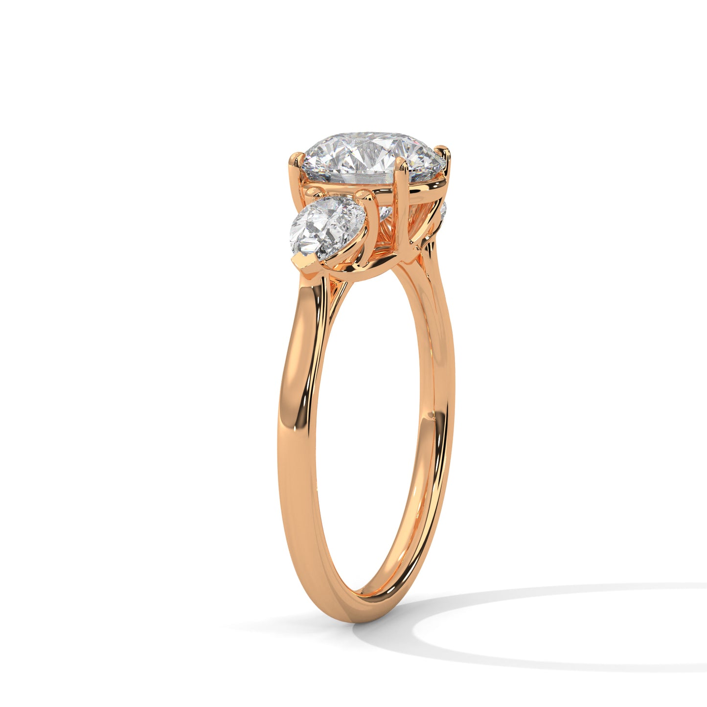 Classic Three Stone Moissanite Solitaire Ring
