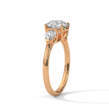 Classic Three Stone Moissanite Solitaire Ring