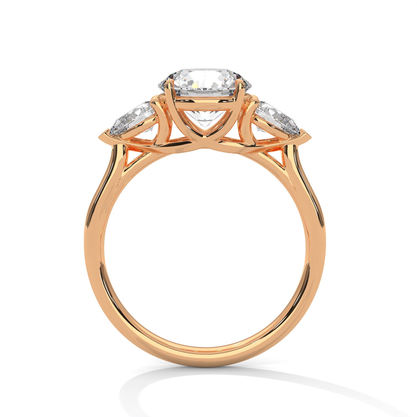 Classic Three Stone Moissanite Solitaire Ring