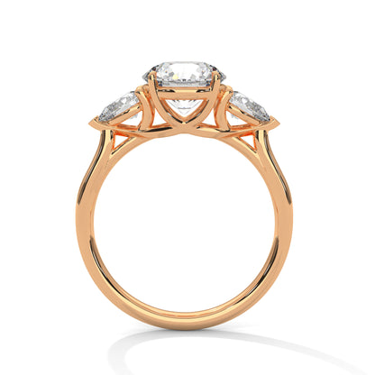 Classic Three Stone Moissanite Solitaire Ring