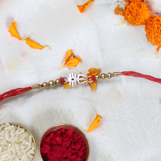 Silver Trishul Rakhi-Shiva'S Blessings
