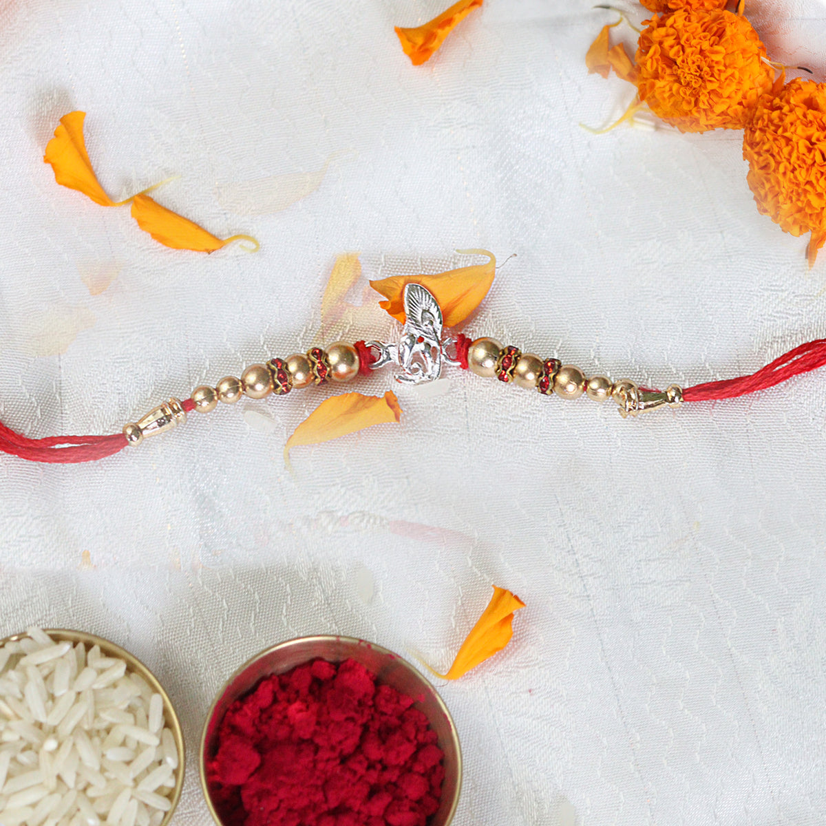 Kanha Morpankh Silver Rakhi