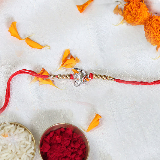 Ganesha Rakhi – Sculpted Motif in 925 Sterling Silver