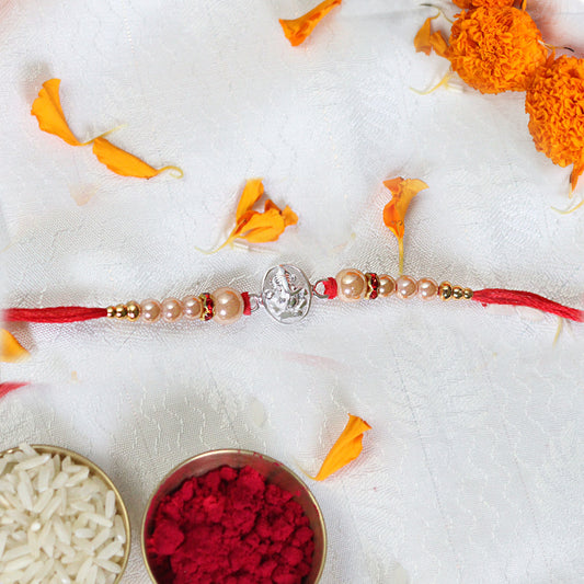 Shree Ganesha Silver Rakhi