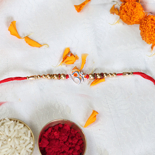 Om Silver Rakhi