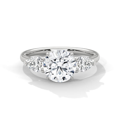 Classic Three Stone Moissanite Solitaire Ring