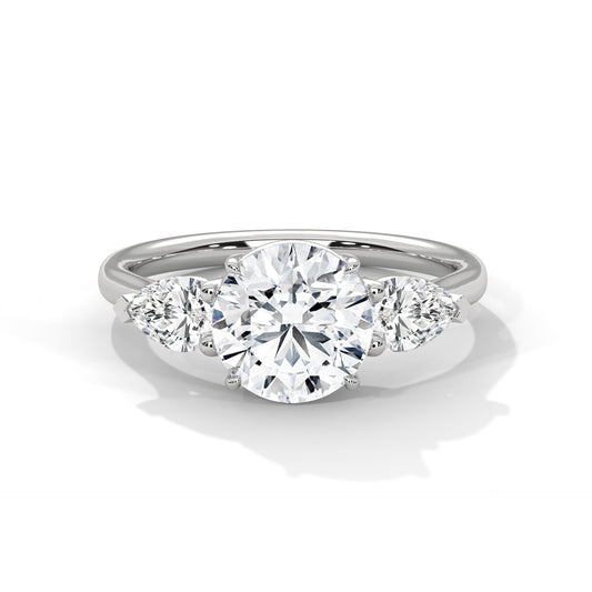 Classic Three Stone Moissanite Solitaire Ring