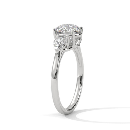 Classic Three Stone Moissanite Solitaire Ring