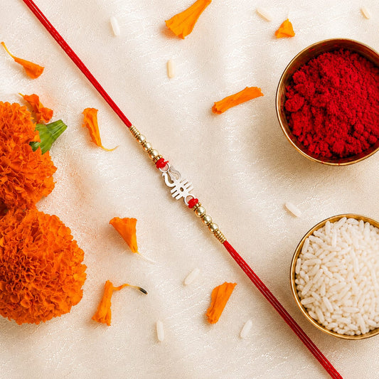 Silver Trishul Rakhi-Shiva'S Blessings