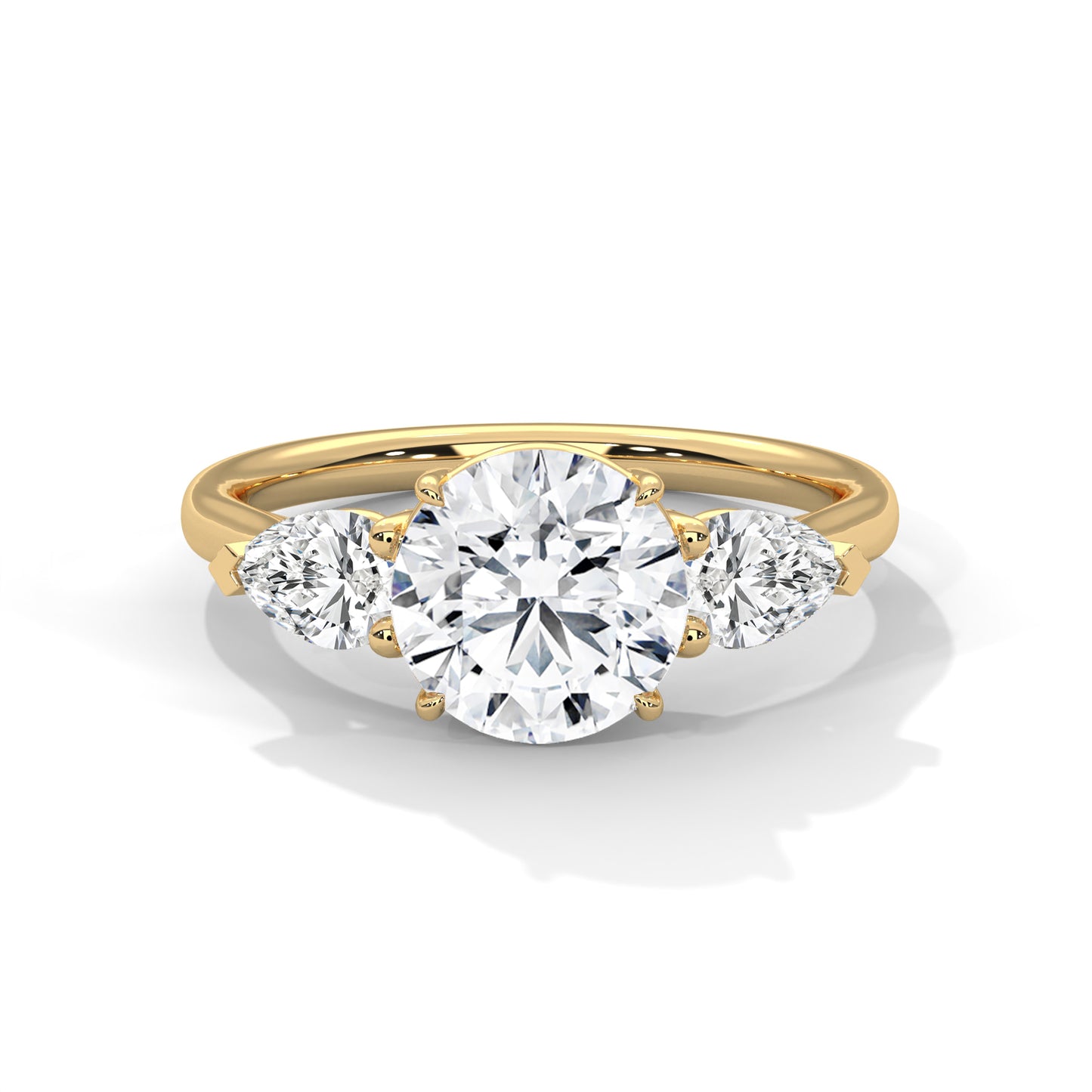 Classic Three Stone Moissanite Solitaire Ring