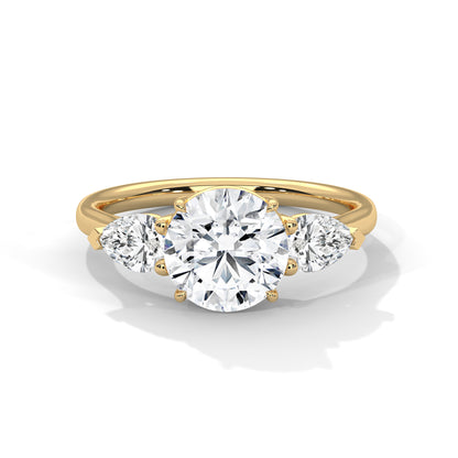 Classic Three Stone Moissanite Solitaire Ring