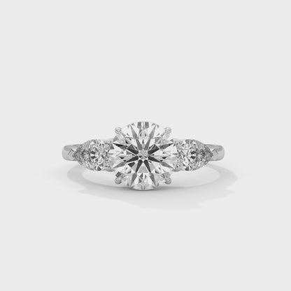 Classic Three Stone Moissanite Solitaire Ring