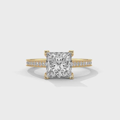 Princess Solitaire Ring